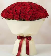 Букет 101 Красная роза Милано в Левой Россоши