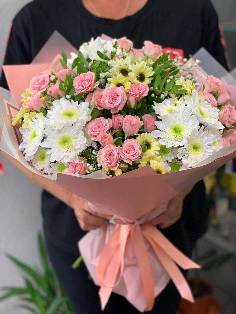 Букет цветов из: Розы и Хризантемы в Левой Россоши