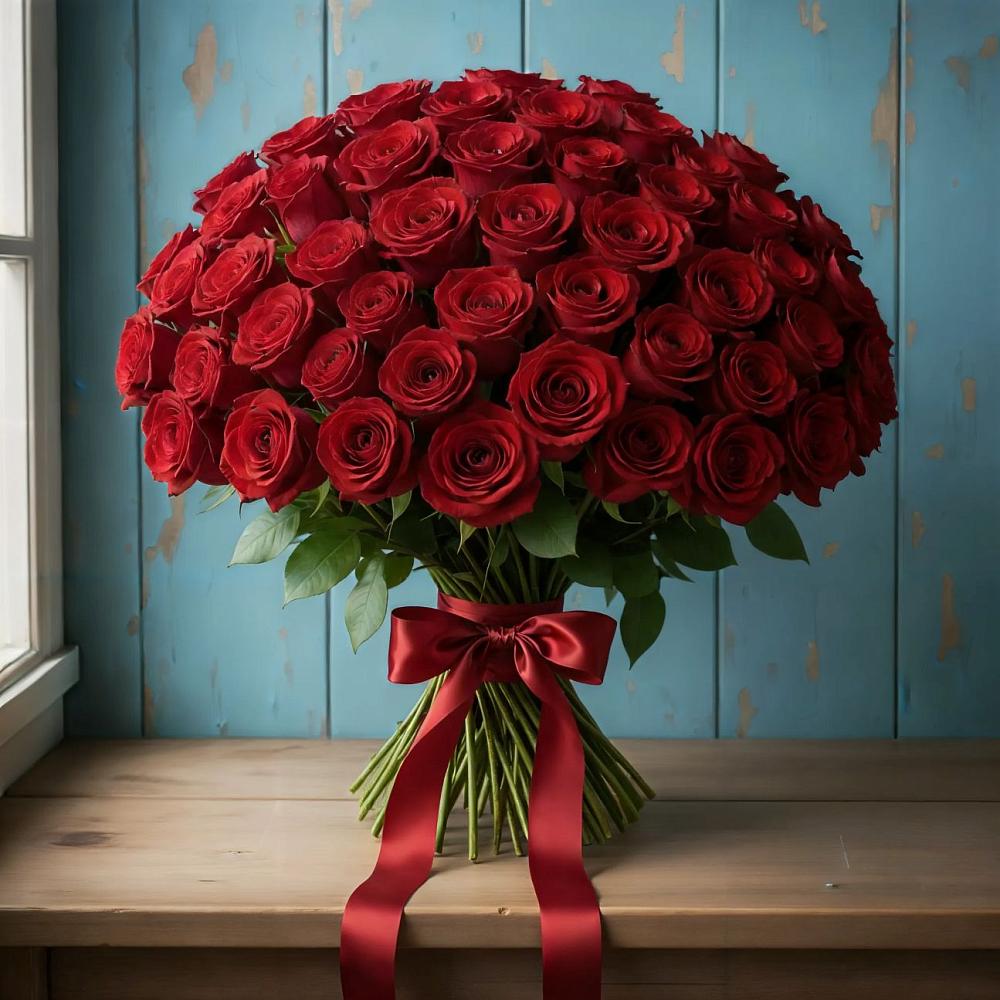 Букет Красные розы Блэк Меджик в Левой Россоши