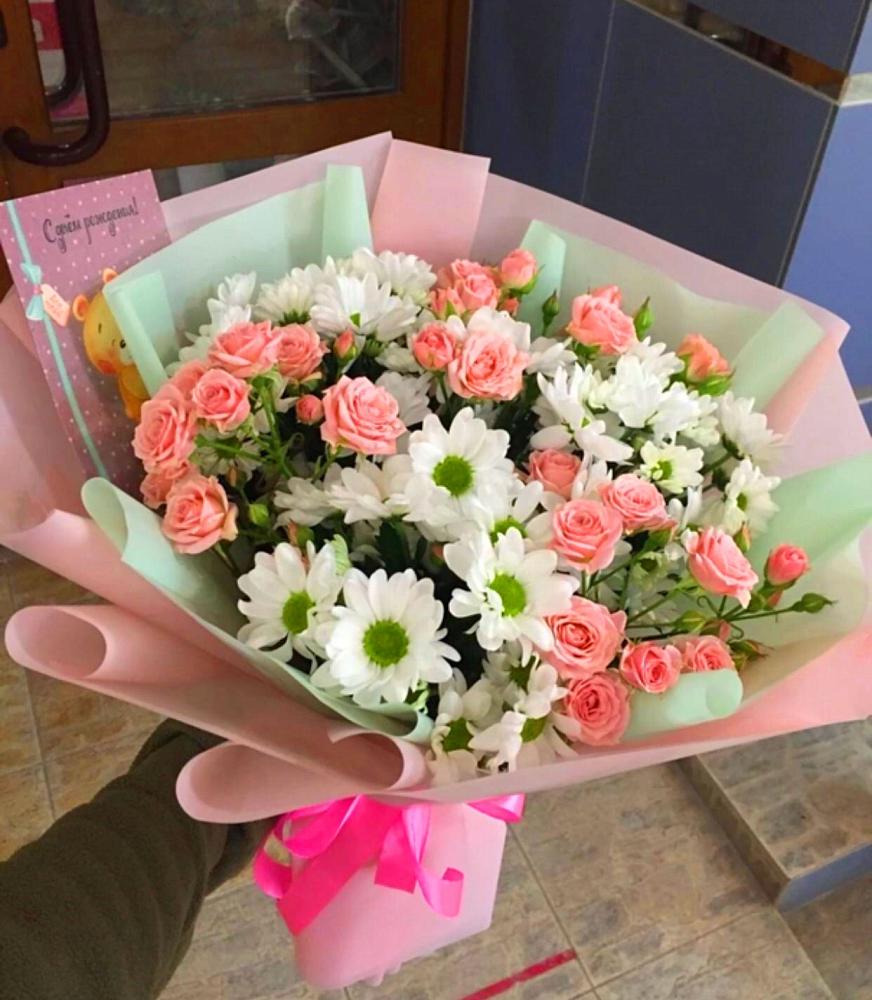 Букет цветов из: Розы и Хризантемы в Левой Россоши