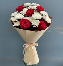 Букет цветов из:  Розы и Хризантемы в Левой Россоши