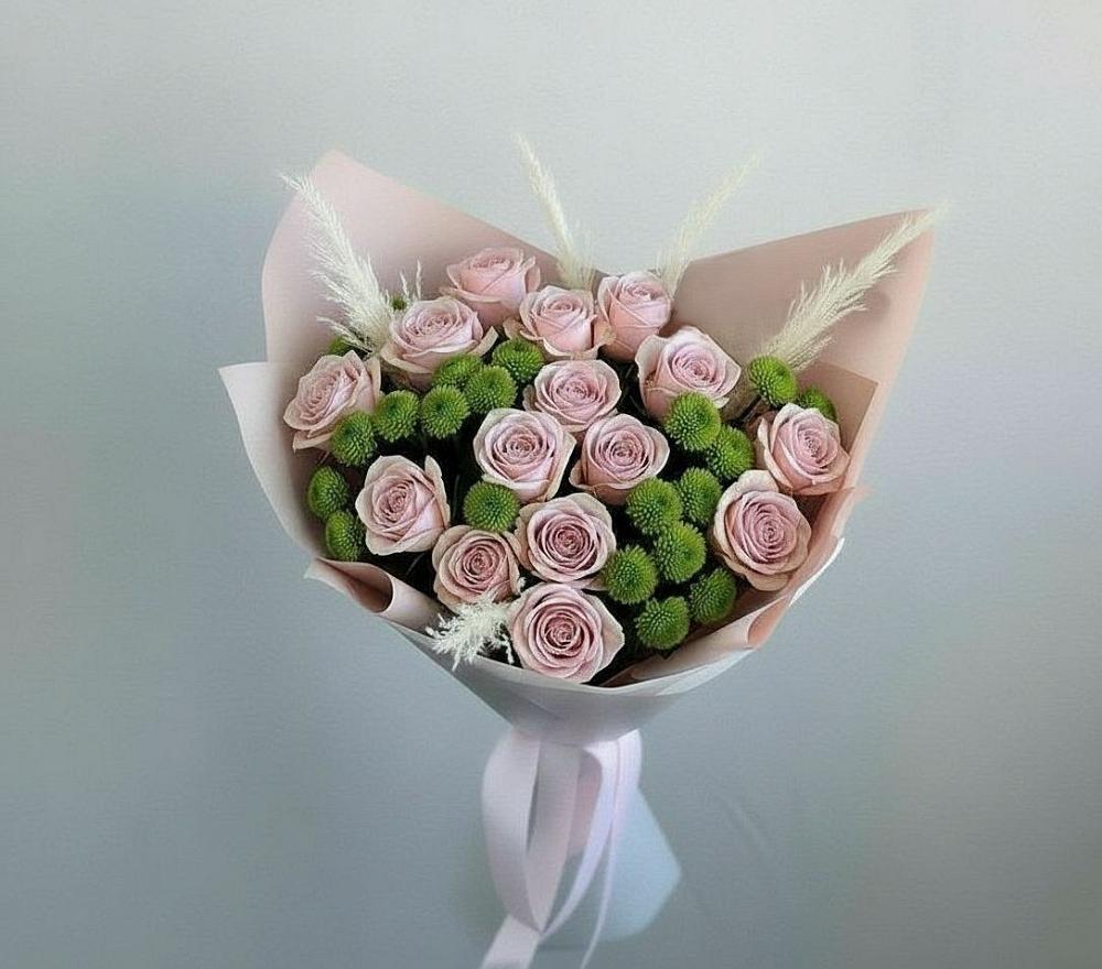 Букет цветов из: Розы и Хризантемы в Левой Россоши