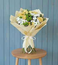 Букет цветов из:  Хризантемы и Розы #REPLACE_PRED# Левой Россоши